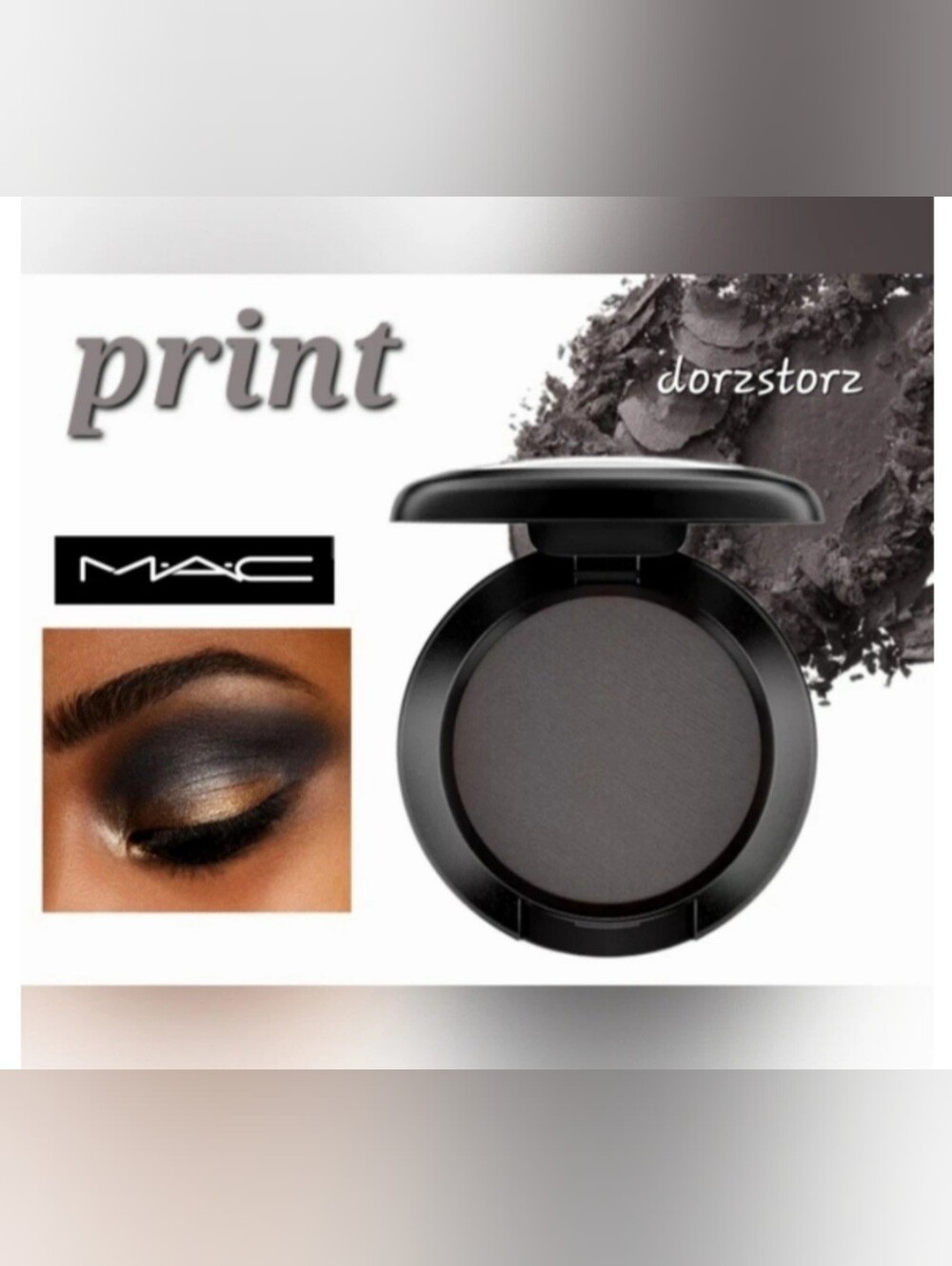 MAC Eye Shadow • PRINT • Satin Finish • Full Size 0.05 oz • New in Box RARE